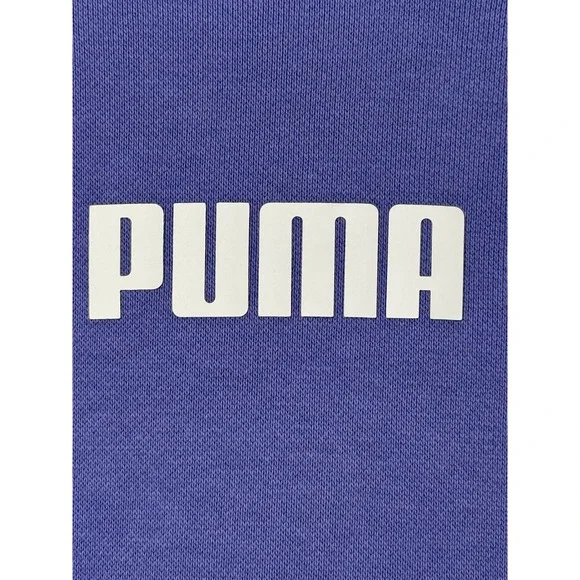 Puma Women's XL Logo Tape Hoodie Purple Athleisure Streetwear Pullover New - Picture 3 of 7